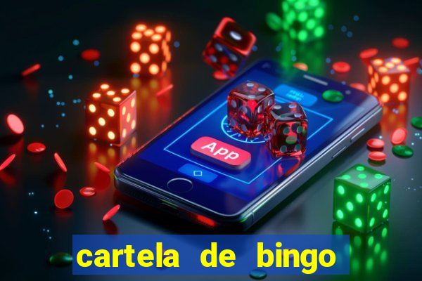 cartela de bingo cha de bebe